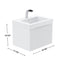 24 inch Bellezza Floating Vanity Matte White