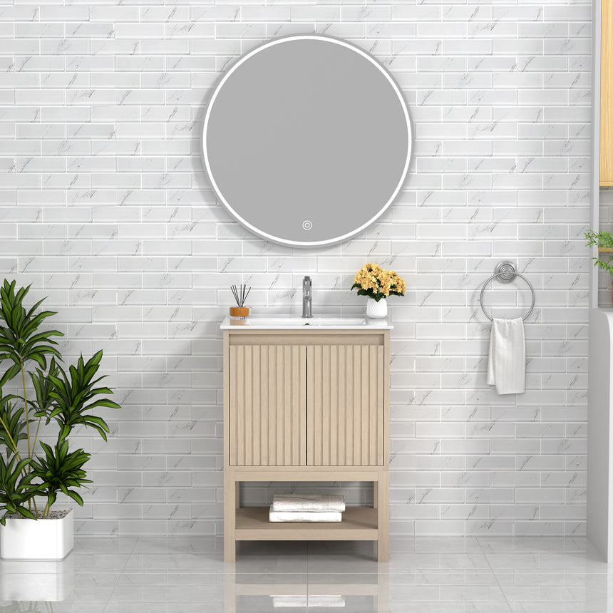 Raphia Modern Vanity - Fluted (24"-36")