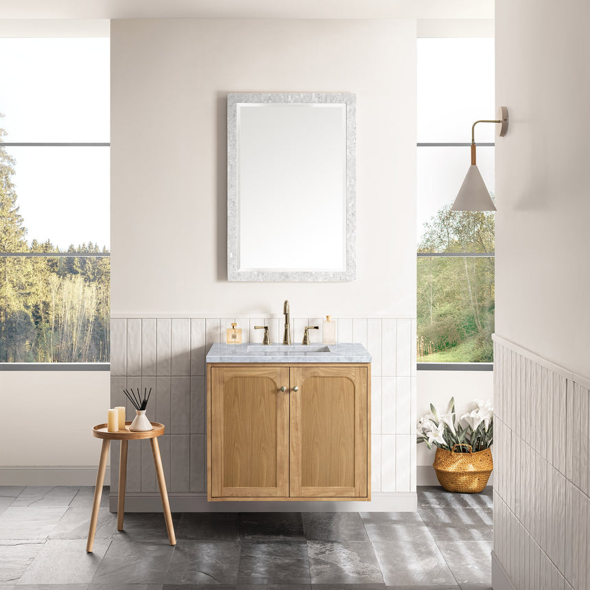 72 inch Essen Floating Vanity Carrara Marble