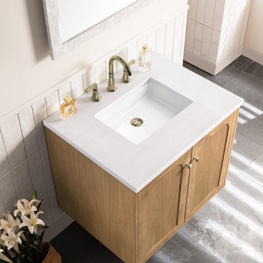 72 inch Essen Floating Vanity Carrara Marble