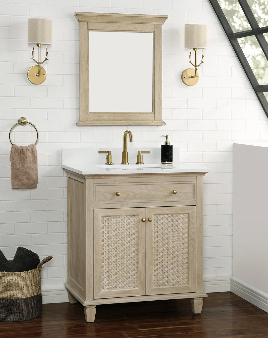 48 inch Le Pensie Modern Vanity in light oak finish