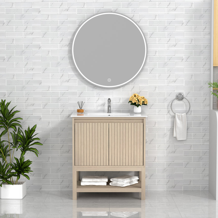 Raphia Modern Vanity - Fluted (24"-36")
