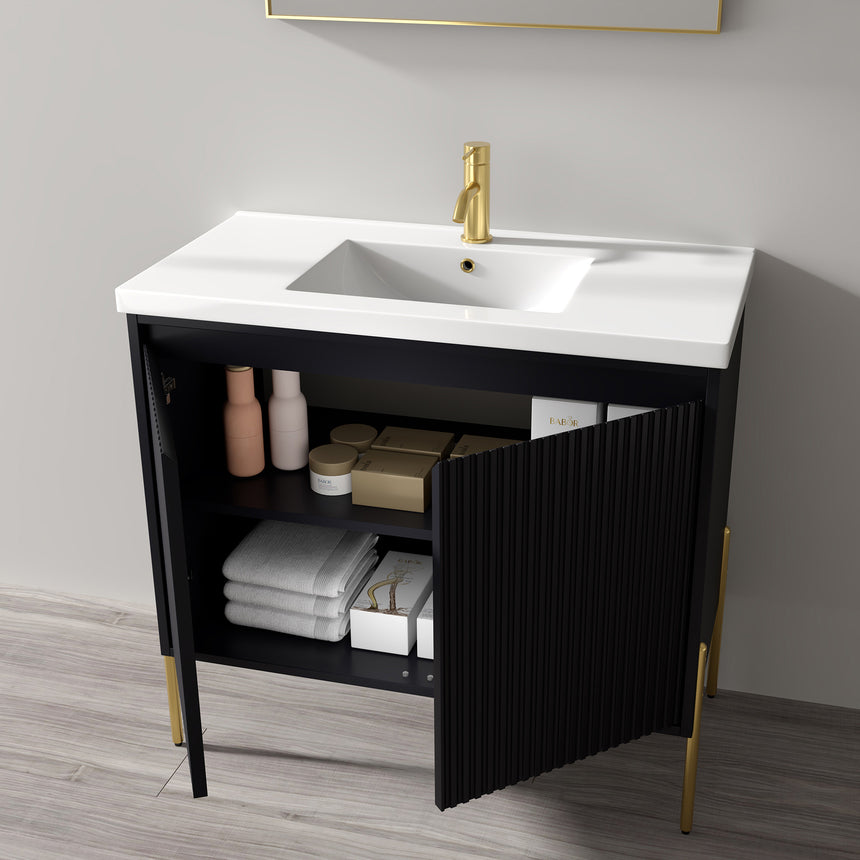 48D inch Bayford modern vanity Walnut