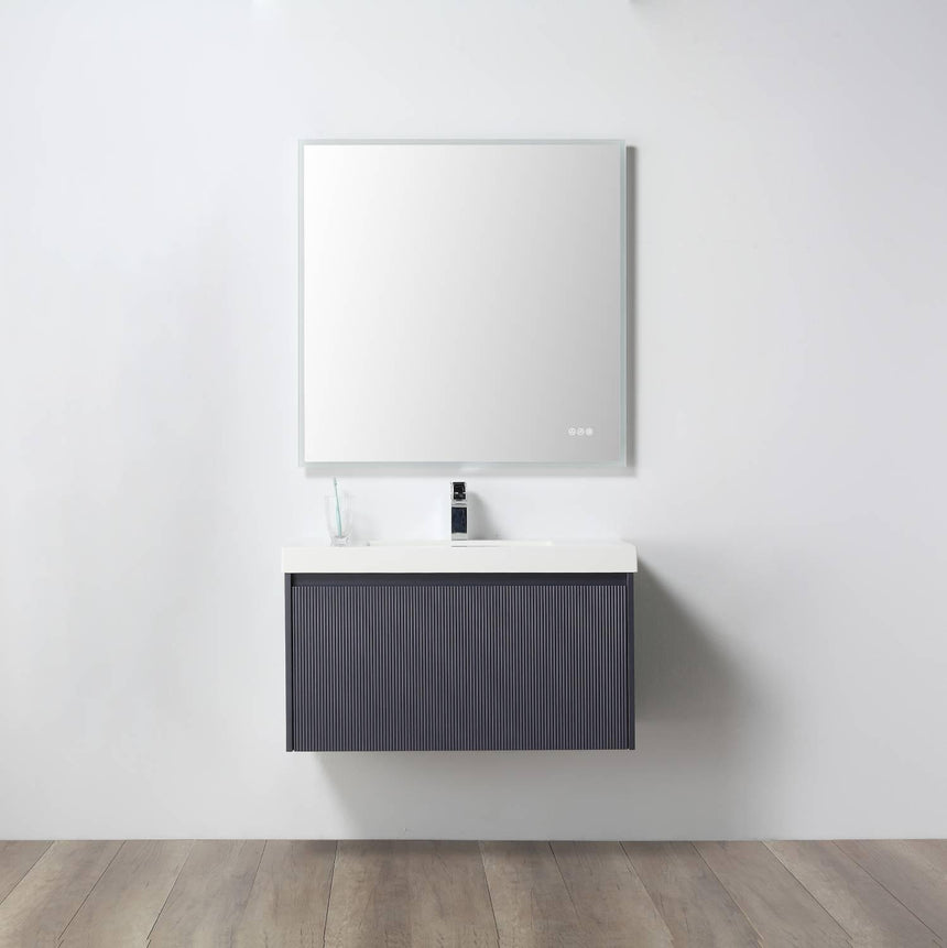 36 inch Chiara Floating Vanity Light Gray