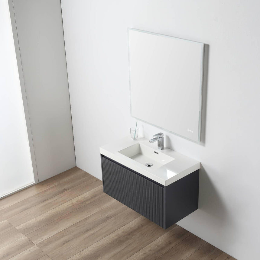 36 inch Chiara Floating Vanity Light Gray