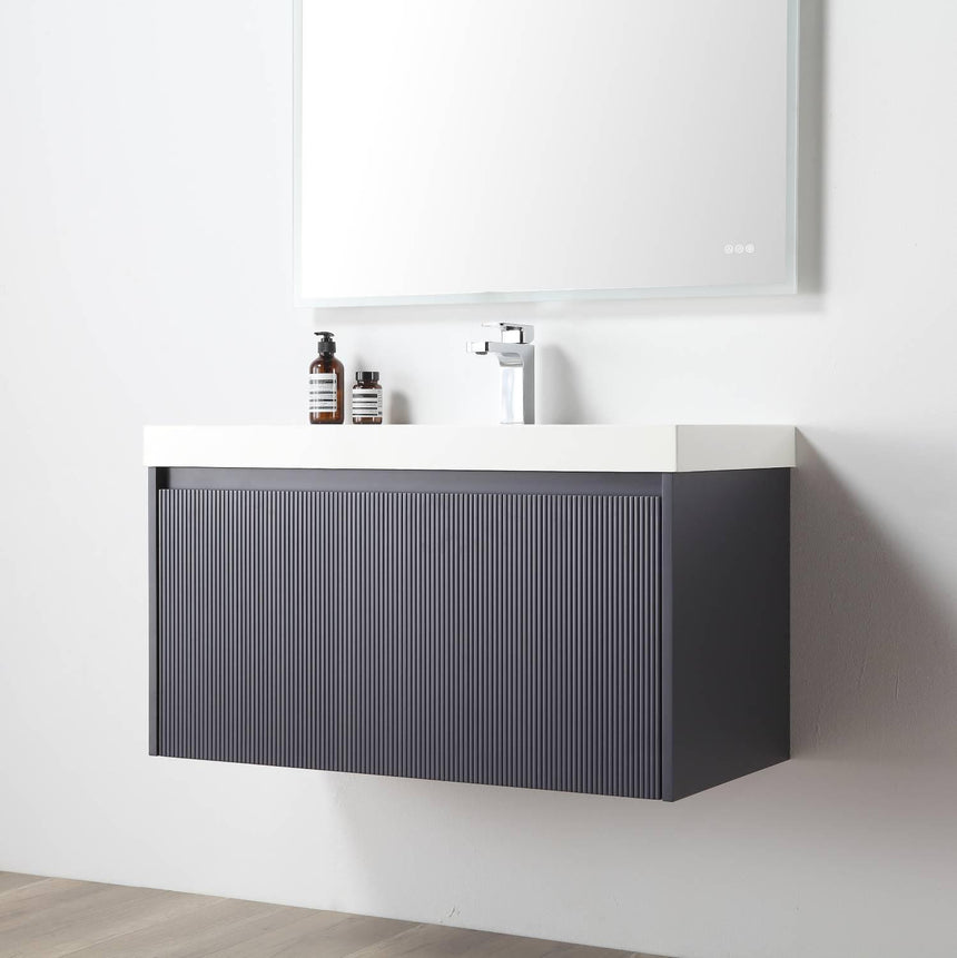 36 inch Chiara Floating Vanity Light Gray