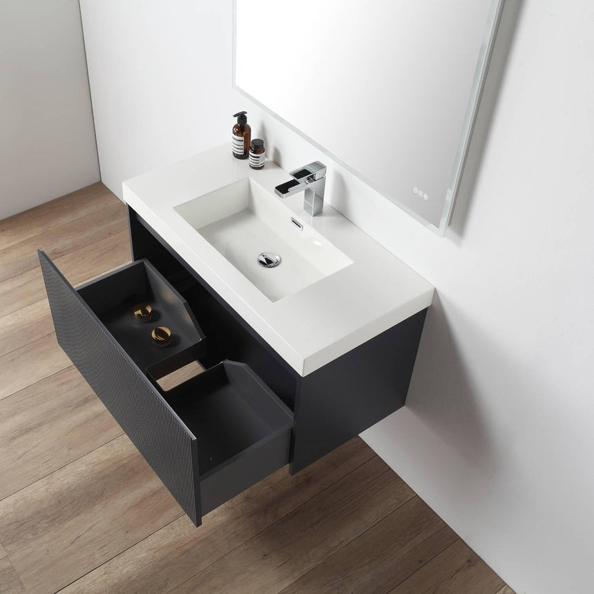 36 inch Chiara Floating Vanity Light Gray