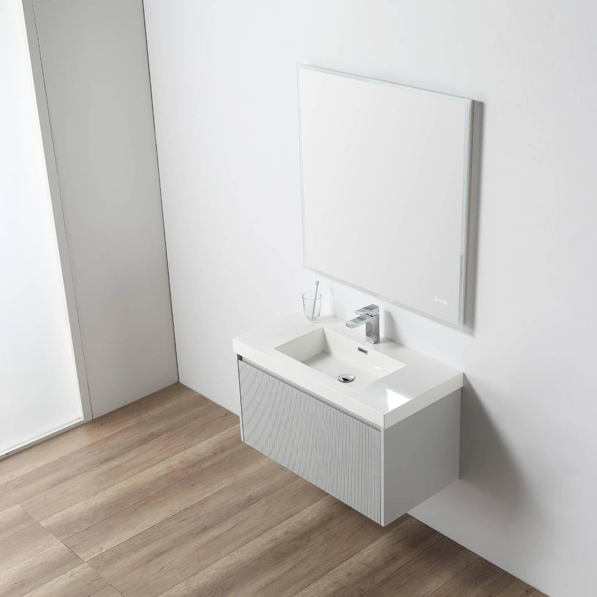36 inch Chiara Floating Vanity Light Gray