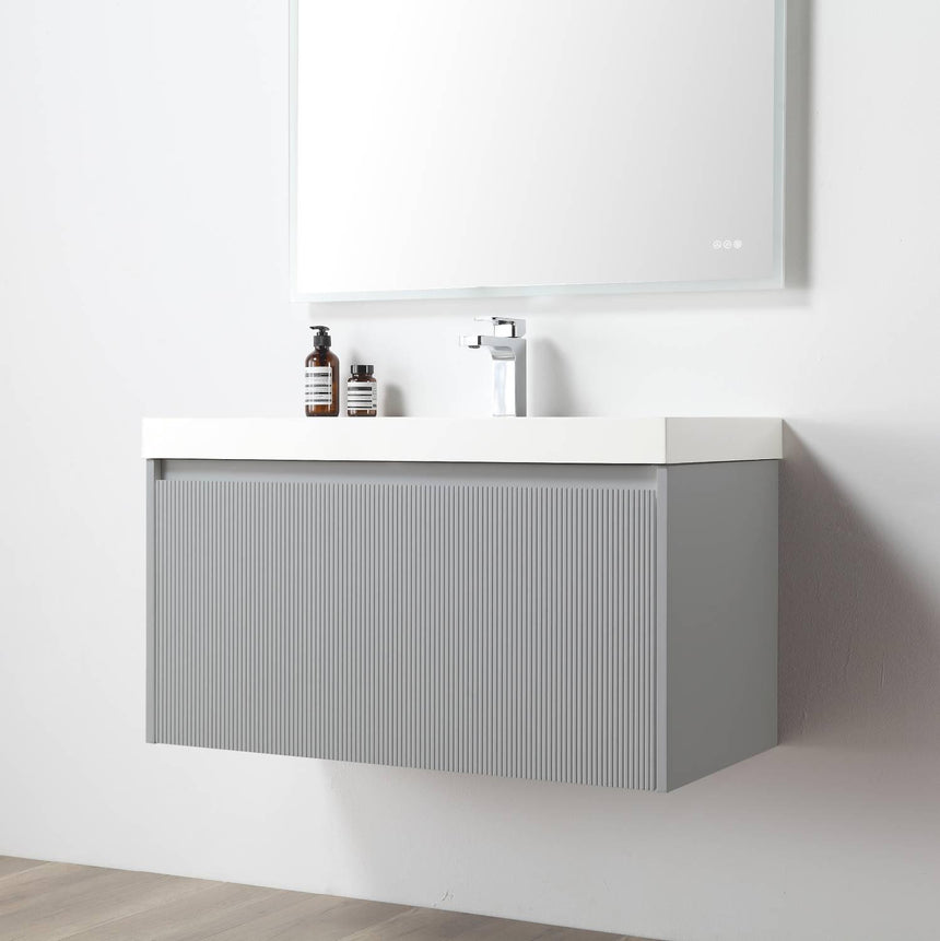 36 inch Chiara Floating Vanity Light Gray
