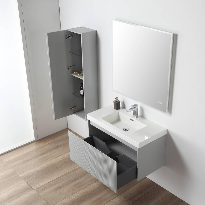 36 inch Chiara Floating Vanity Light Gray