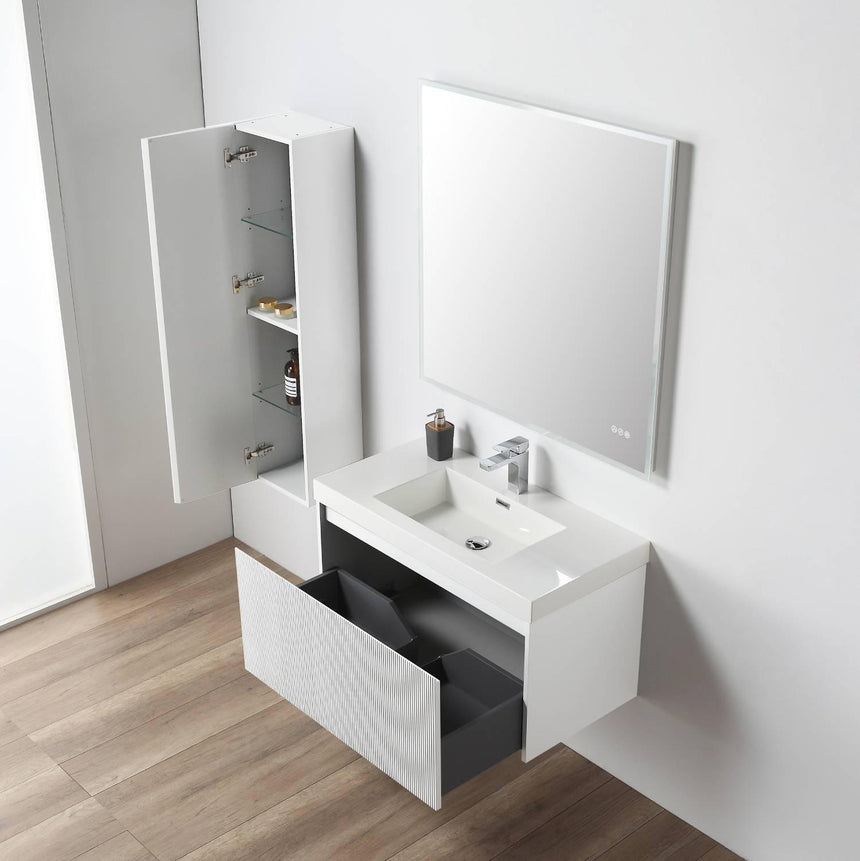 36 inch Chiara Floating Vanity Light Gray