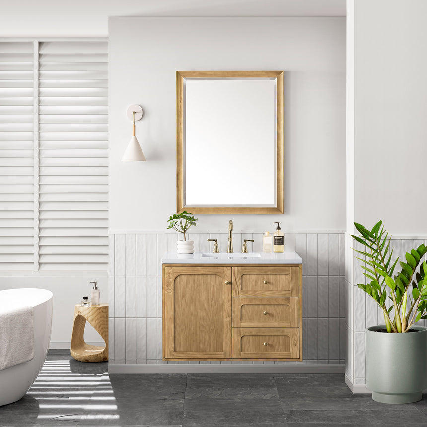 72 inch Essen Floating Vanity Carrara Marble