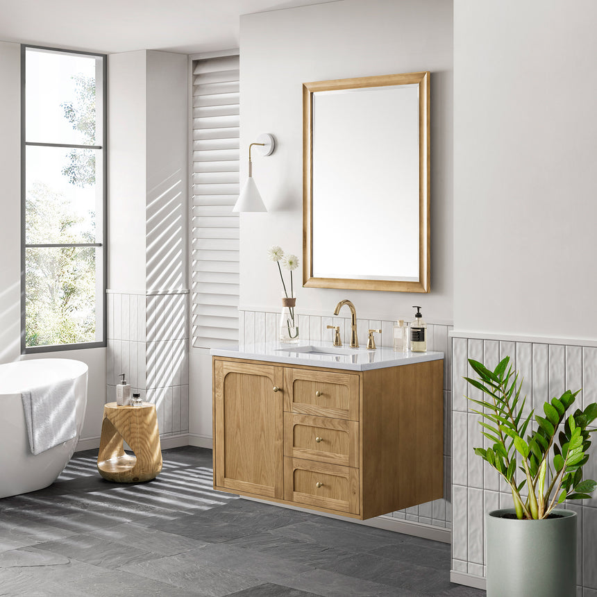 72 inch Essen Floating Vanity Carrara Marble