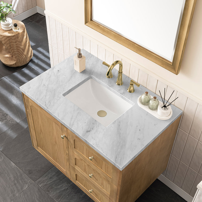 72 inch Essen Floating Vanity Carrara Marble