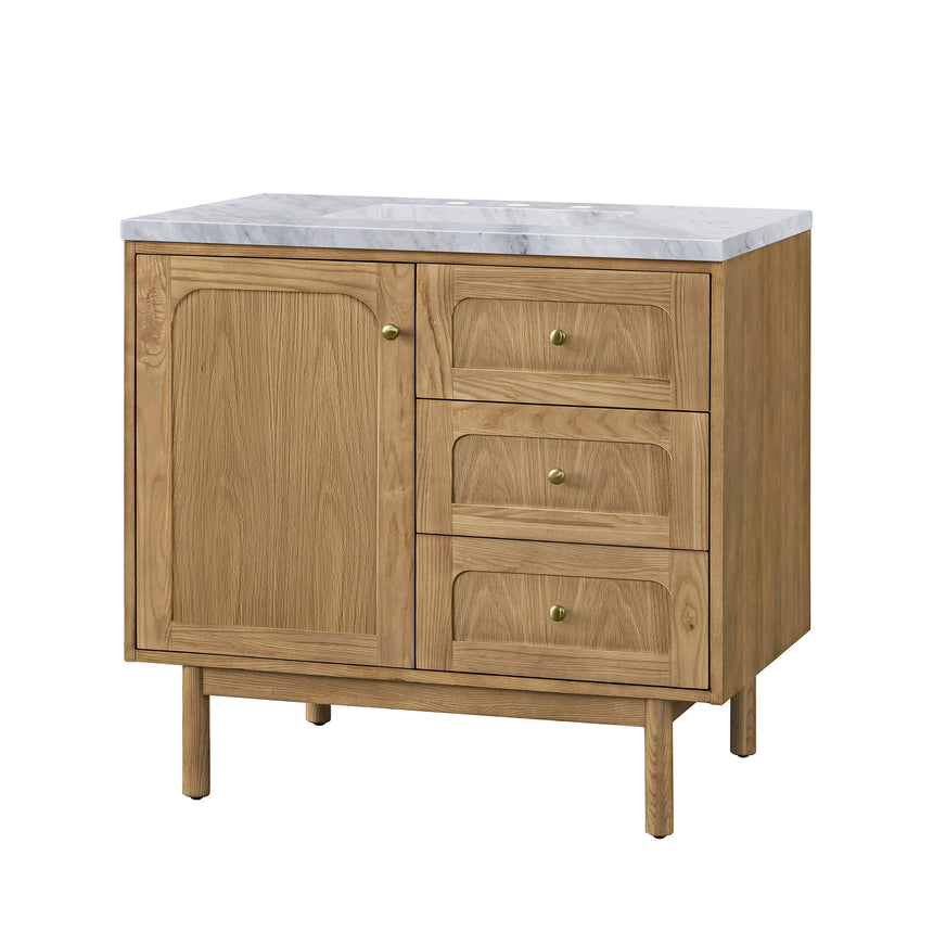72 inch Essen Floating Vanity Carrara Marble
