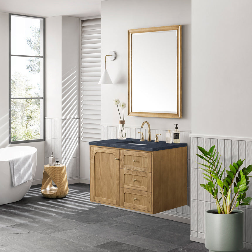 72 inch Essen Floating Vanity Carrara Marble