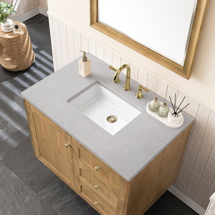 72 inch Essen Floating Vanity Carrara Marble