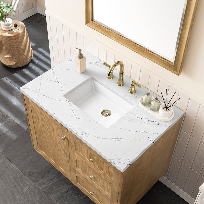 72 inch Essen Floating Vanity Carrara Marble