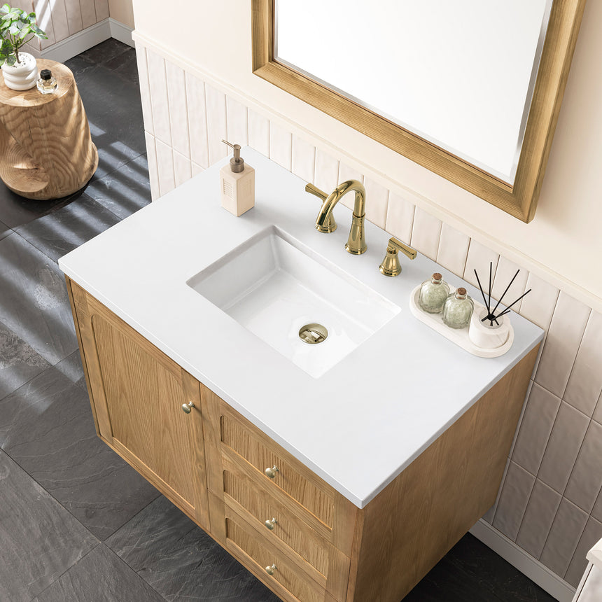 72 inch Essen Floating Vanity Carrara Marble