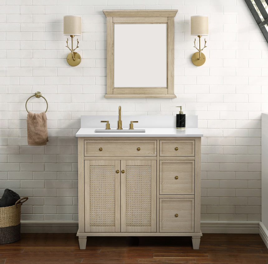 48 inch Le Pensie Modern Vanity in light oak finish