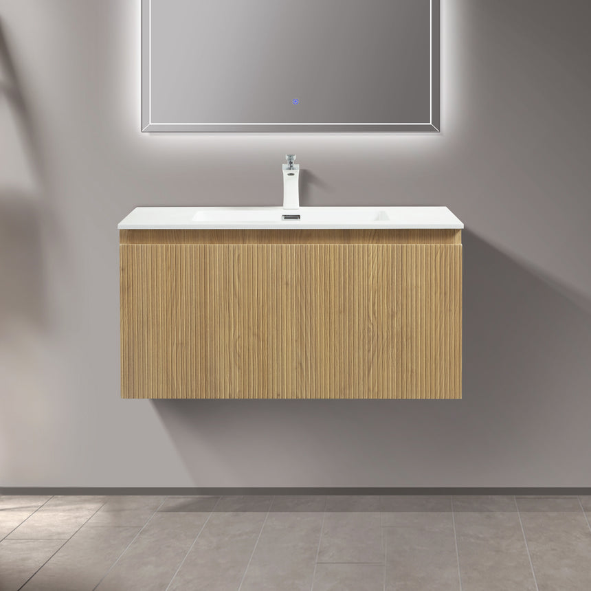 Legnica Floating Vanity - Fluted (24"-48")