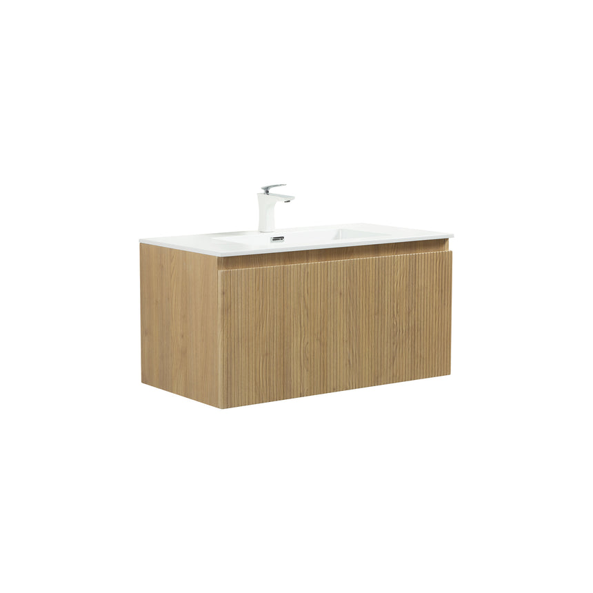 Legnica Floating Vanity - Fluted (24"-48")