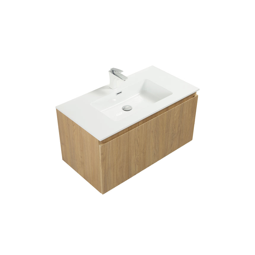 Legnica Floating Vanity - Fluted (24"-48")