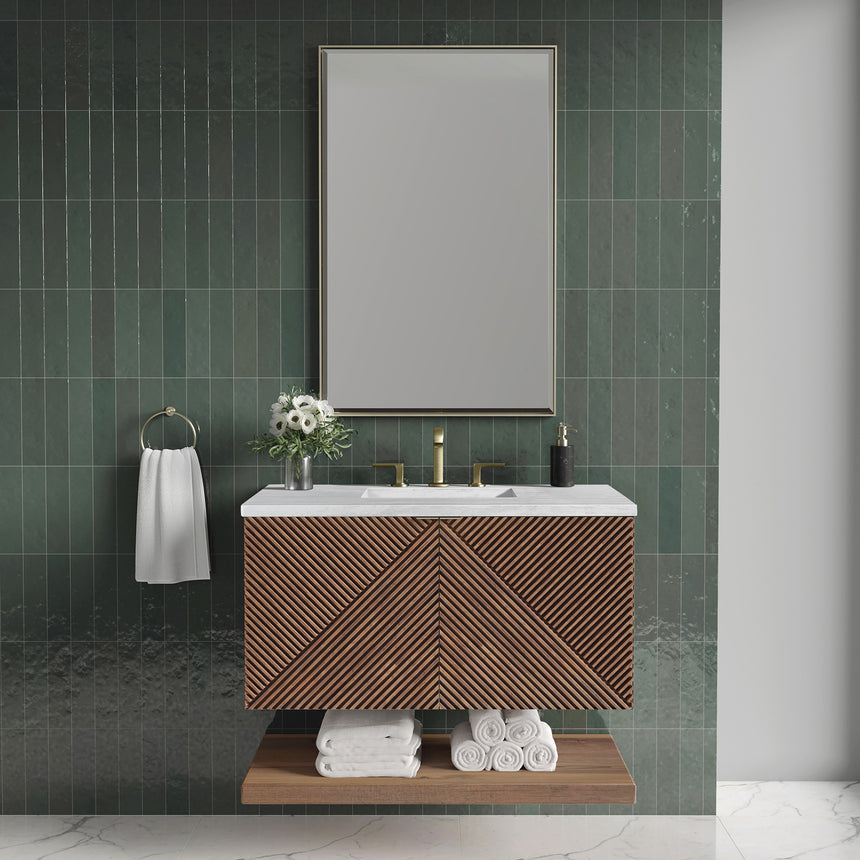 72 inch Leuven Floating Vanity Charcoal Soapstone Top