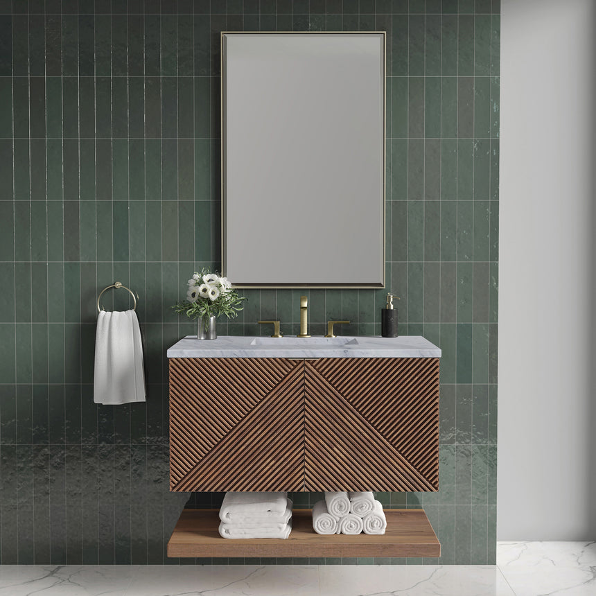 72 inch Leuven Floating Vanity Charcoal Soapstone Top