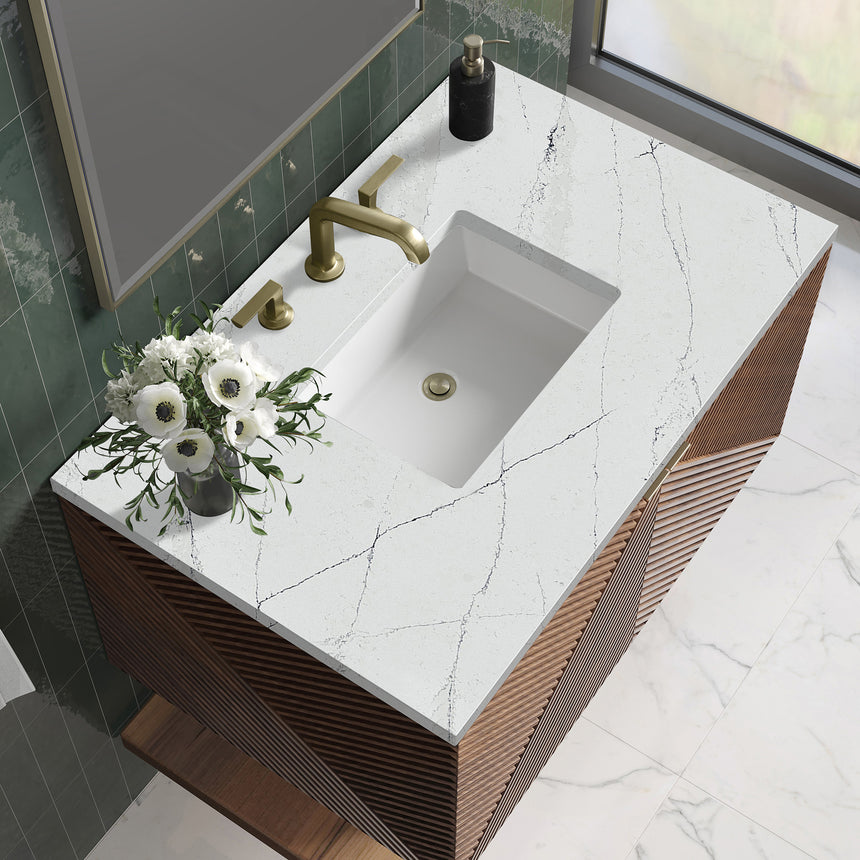 72 inch Leuven Floating Vanity Charcoal Soapstone Top