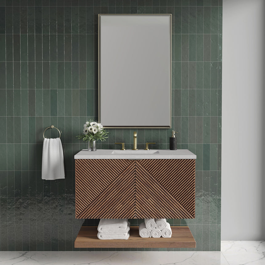 72 inch Leuven Floating Vanity Charcoal Soapstone Top