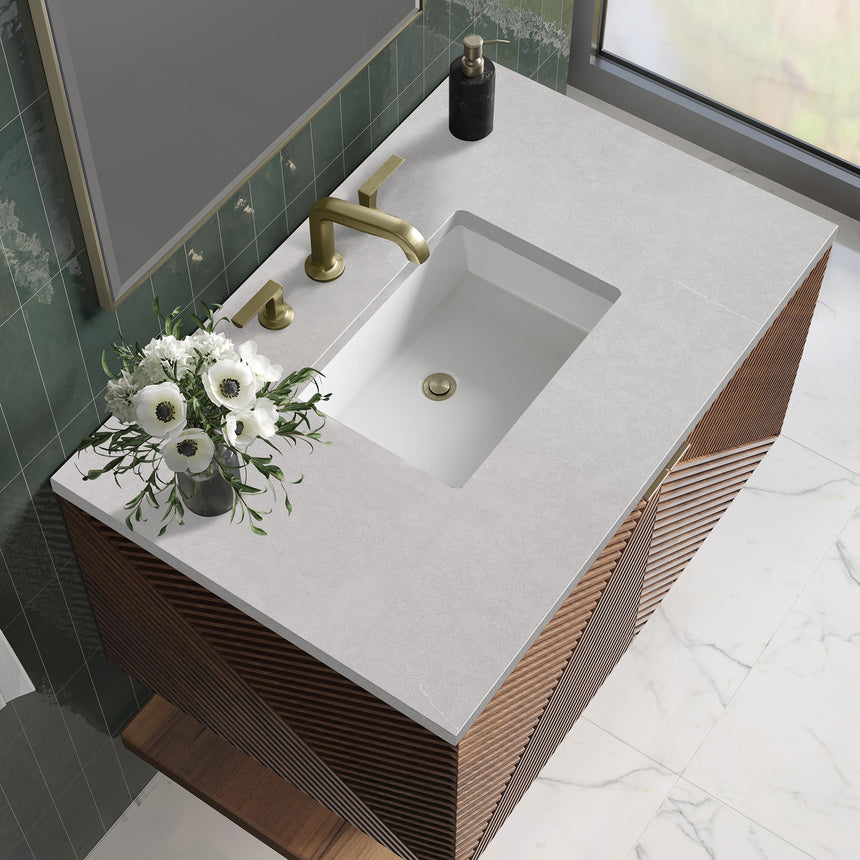 72 inch Leuven Floating Vanity Charcoal Soapstone Top