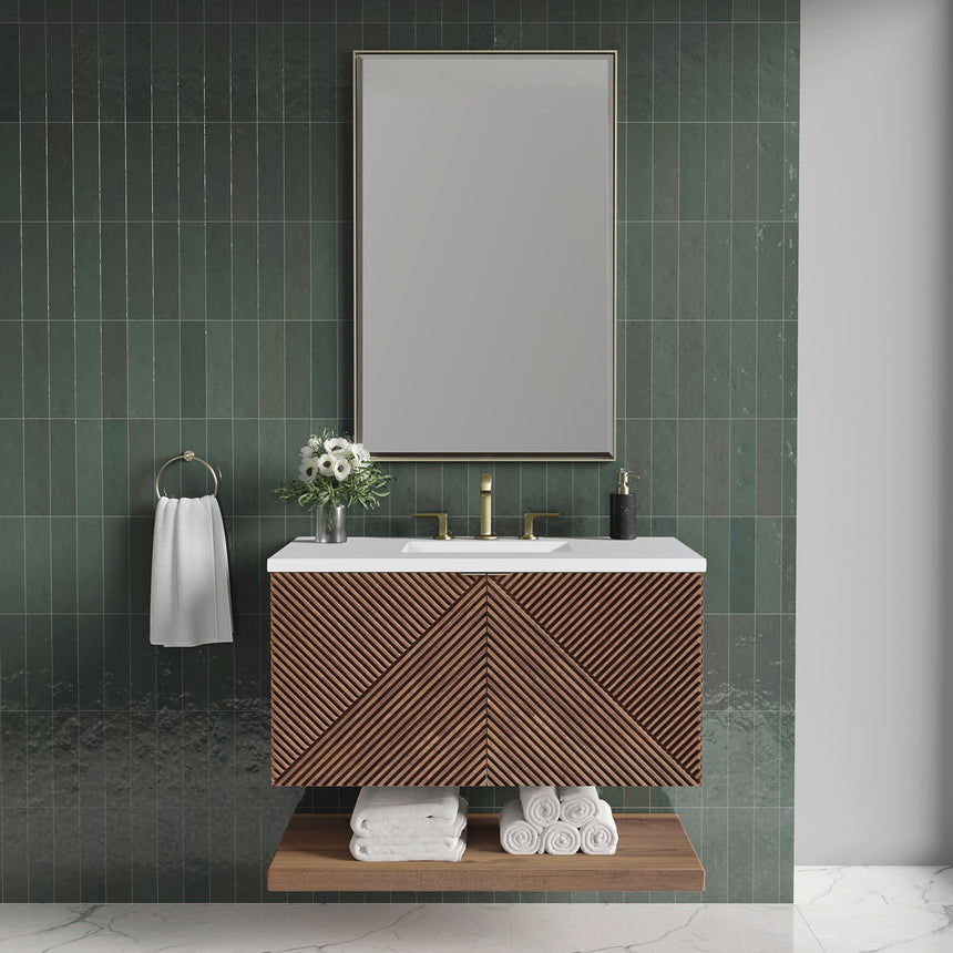72 inch Leuven Floating Vanity Charcoal Soapstone Top