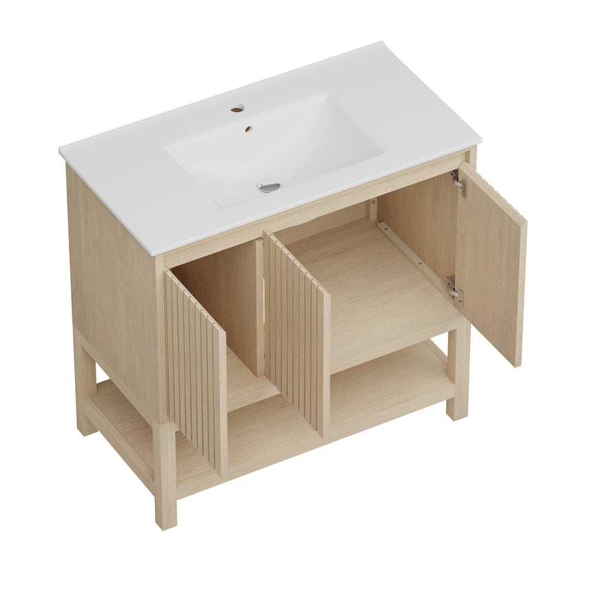Raphia Modern Vanity - Fluted (24"-36")