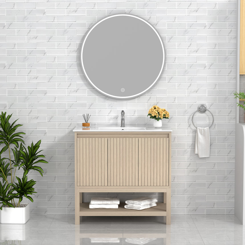 Raphia Modern Vanity - Fluted (24"-36")