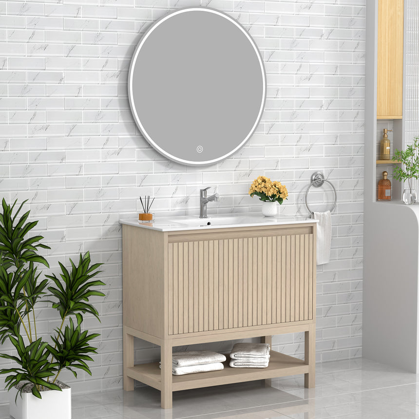 Raphia Modern Vanity - Fluted (24"-36")
