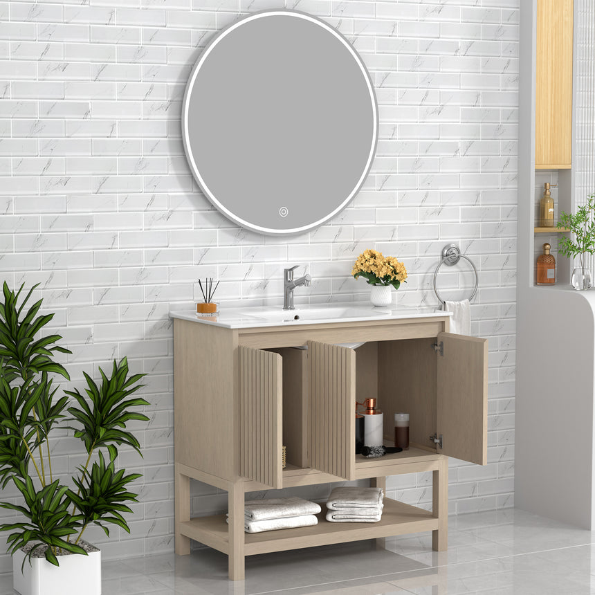 Raphia Modern Vanity - Fluted (24"-36")
