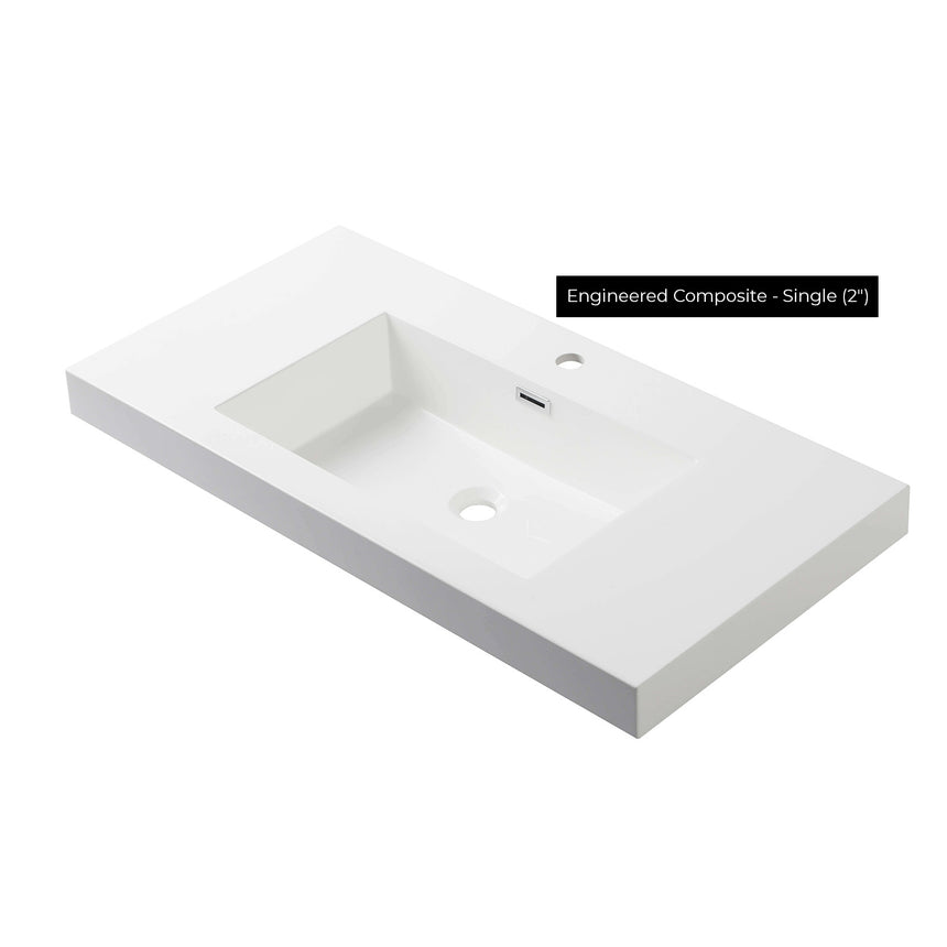 36 inch Chiara Floating Vanity Light Gray