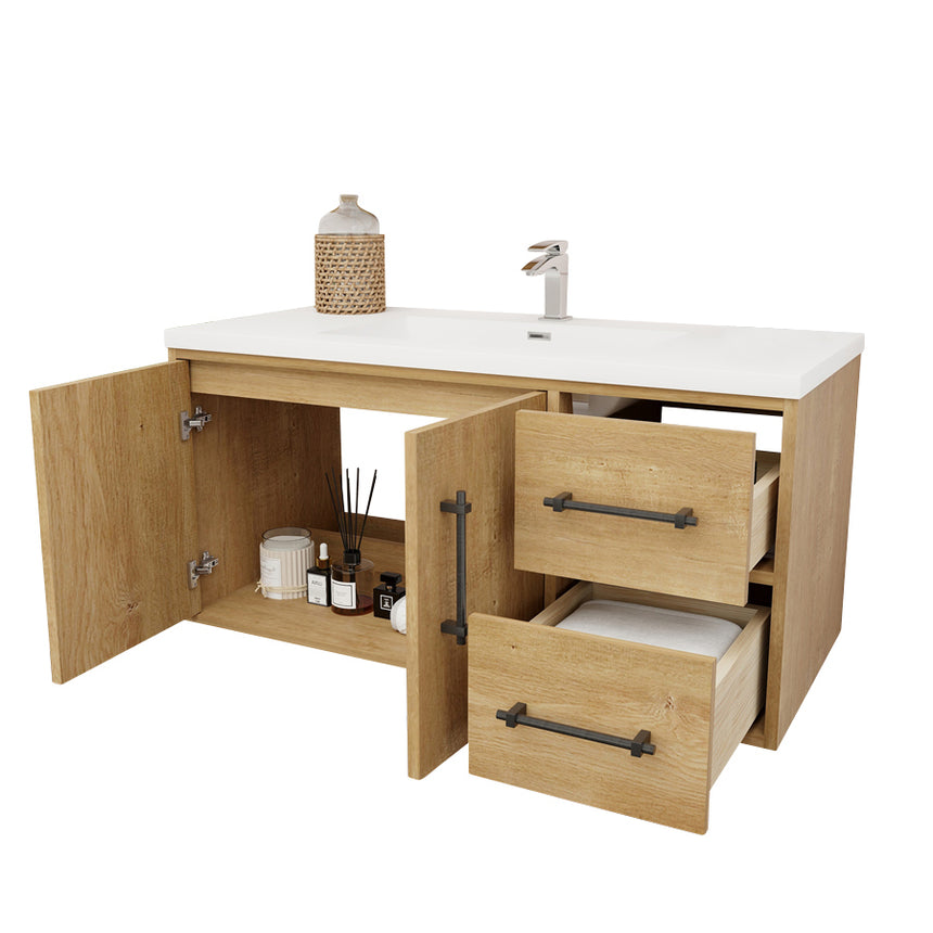 Belgian Floating Vanity (Latest Model) - 2nd Generation (24"-84")