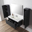 48 inch Chiara Floating Vanity Blue open drawers