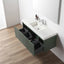 48 inch Chiara Floating Vanity Green open drawer