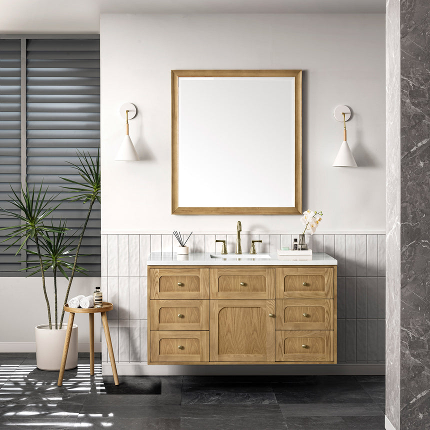 72 inch Essen Floating Vanity Carrara Marble
