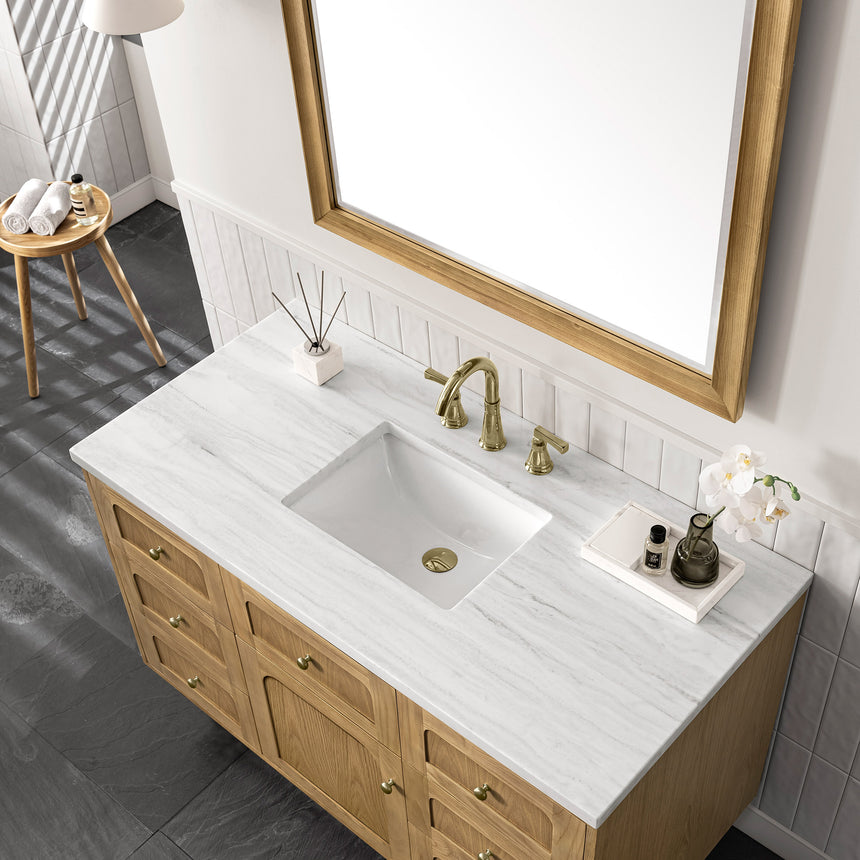 72 inch Essen Floating Vanity Carrara Marble