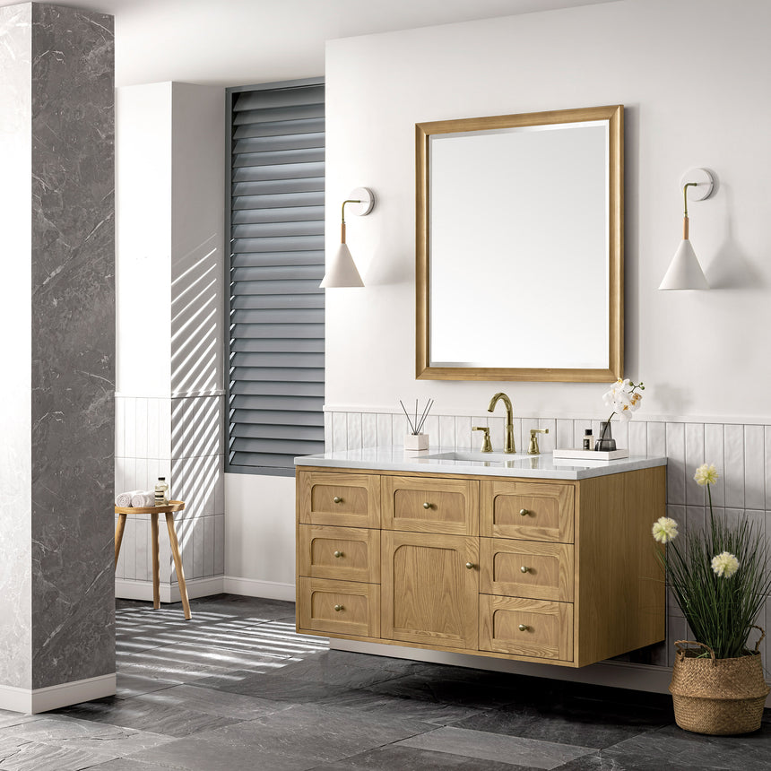 72 inch Essen Floating Vanity Carrara Marble