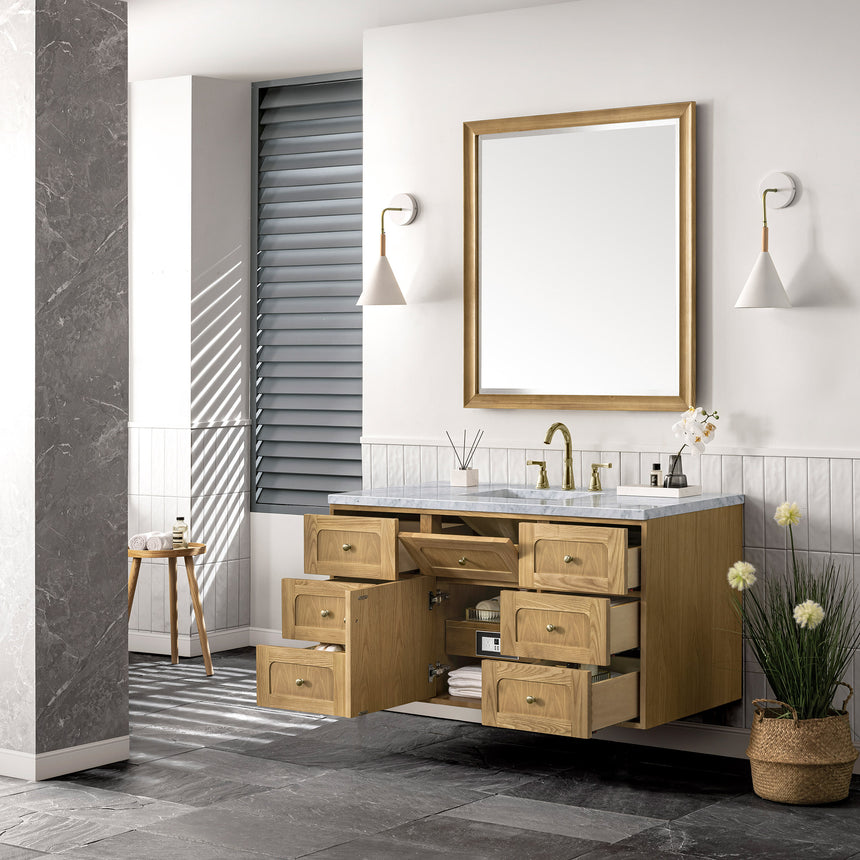 72 inch Essen Floating Vanity Carrara Marble