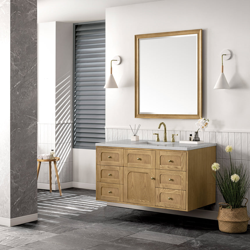 72 inch Essen Floating Vanity Carrara Marble