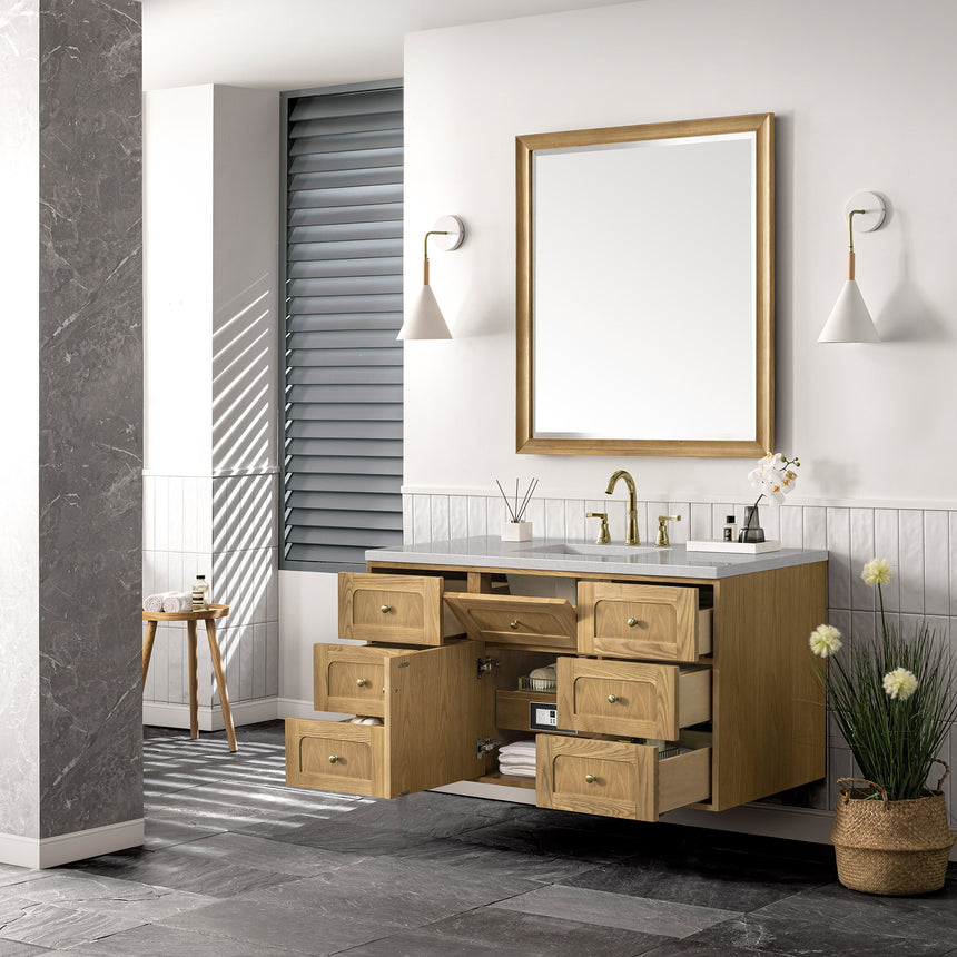 72 inch Essen Floating Vanity Carrara Marble