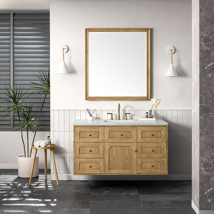 72 inch Essen Floating Vanity Carrara Marble