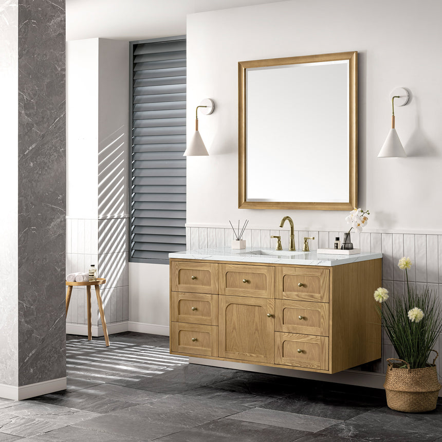 72 inch Essen Floating Vanity Carrara Marble