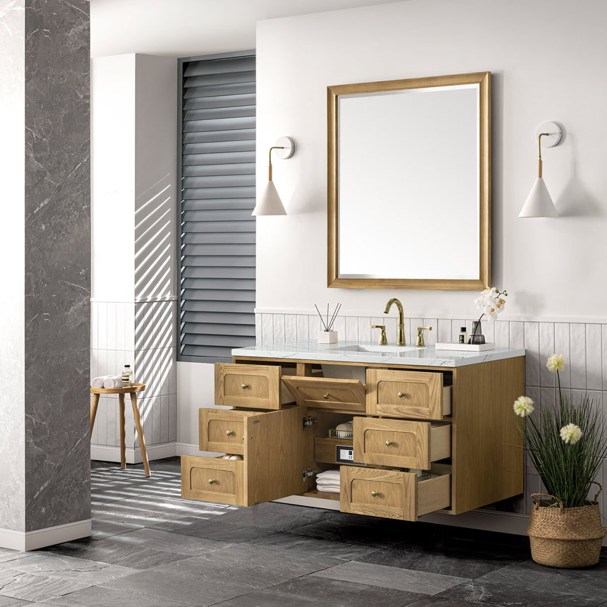 72 inch Essen Floating Vanity Carrara Marble
